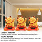 KOXXUD Lucky Cat Waving Arm Set, Vivid and Lovely Chinese Cat Statue Decorations for Decorating Front Desk, Car, Business Openin