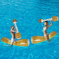 2 Sets Pool Floats For Kids,Pool Toys, Wood Shape Water Pool Float, Adults Lounger, Inflatable Pool Float For Adults And Kids In