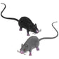 Happyyami 2Pcs Plastic Halloween Rat, Realistic Mouse Toy For Decoration, Prank, Party, Black, Gray