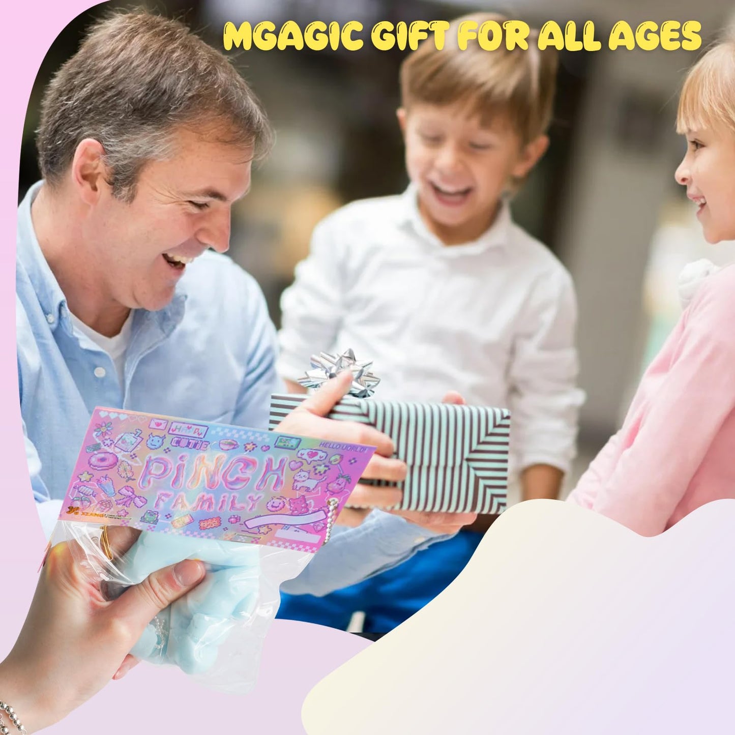 Taba Squishy Toys Cat Paw Squishy Toys Cat Paw Squeeze Toys  Fidget Toys Silicone Squeeze Toy for Stress Relief Cute Soft Squeeze Fidget Toys Party Favors Gift for mature-themed (Blue Bear)