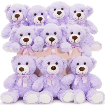 Maogolan Bulk Teddy Bear Baby Shower, 10 Packs Small Teddy Bear Stuffed Animals In Bulk,13.5 '' Small Stuffed Bears Plush For We