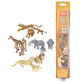Wild Republic African Family Animal Figurines Tube  Zoo Animal Toys  Elephant  Lion  Giraffe and Cheetah Families Collection