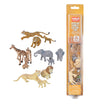 Wild Republic African Family Animal Figurines Tube  Zoo Animal Toys  Elephant  Lion  Giraffe and Cheetah Families Collection