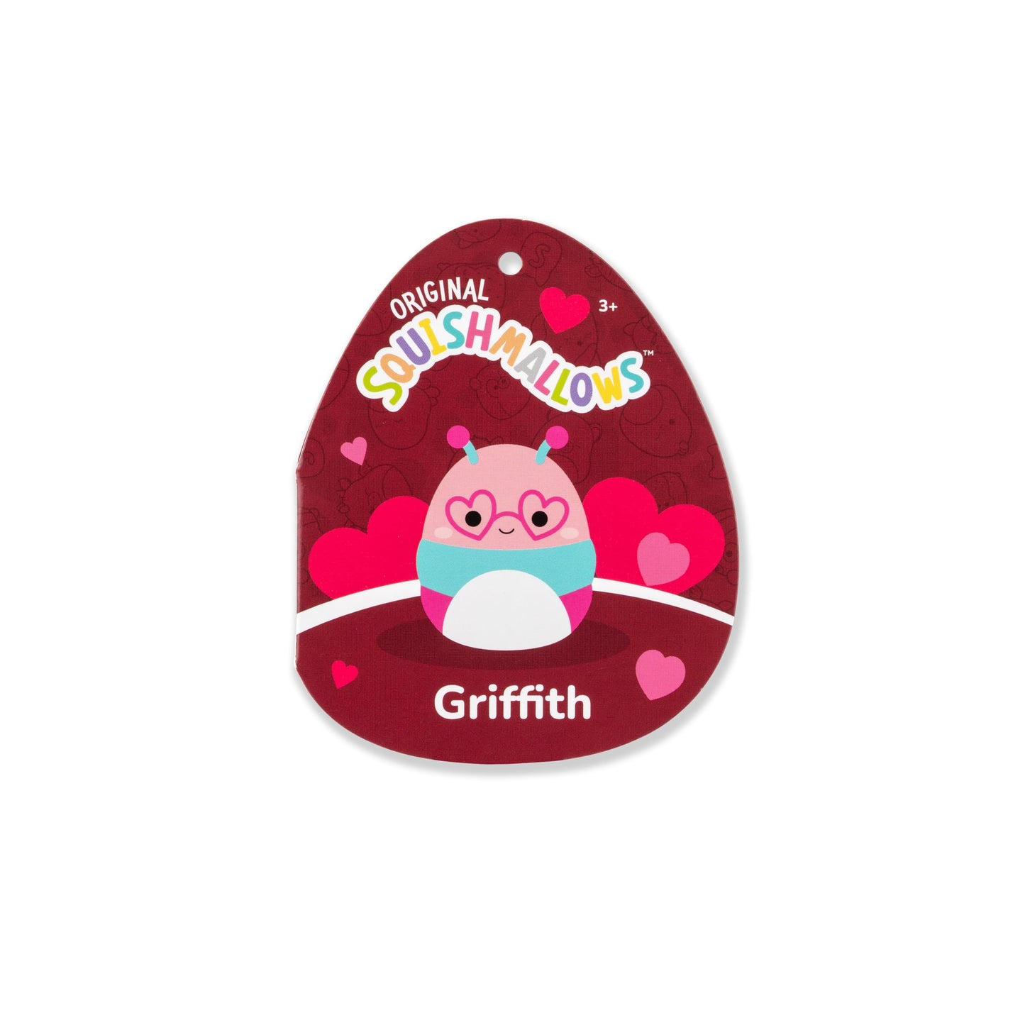 Squishmallows Original 8In Axel The Purple Beetle + 8In Griffith The Peach Bookworm - Official Jazwares Valentines Plush 2-Pack
