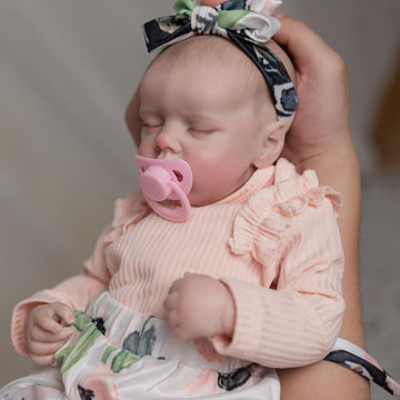 Dayoff Kids Reborn Baby Dolls,18 Inch Lifelike Realistic Newborn Doll,Soft Cloth Body Baby Dolls, The Best Christmas/Birthday'S Gift For Kids Age 3+ (Cloth Body)