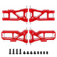 GoHobby Aluminum Suspension Arms Set Front & Rear for Traxxas 4-Tec 2.0 VXL AWD 1/10 RC Touring Car (Red)