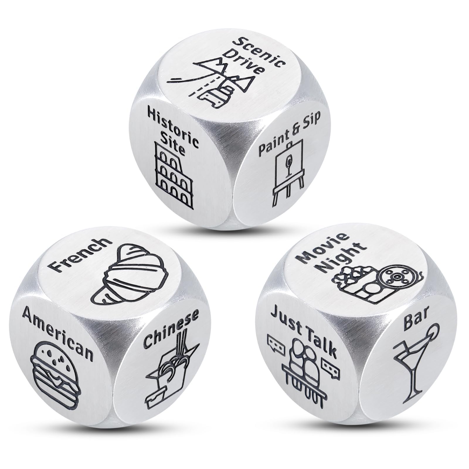Food Decision Dice Decider for Couple,Date Night Dice