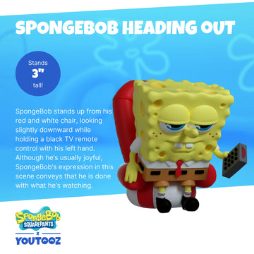 Youtooz Spongebob Heading Out 3 inch Vinyl Figure, Funny Internet Meme Figure Spongebob Collection Based on Internet Meme Headin