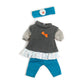 Miniland Clothes For Dolls 15'' Mild Weather Grey Set - Quality, Role Play, Educational