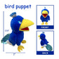 okegztoa Puppets Peacock Hand Puppet 13.8 Animal Puppet Peacock Puppets Bird Stuffed Animal Hand Puppets for Kids with Movable Mouth Puppet Plush Multi-Color Toy Bird Puppet Role Play Teaching(Blue)