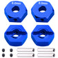 HobbyPark 14mm Aluminum Wheel Hex Parts for Arrma 1/10 Granite 4X4, Big Rock, Senton, Replacement of AR310871 (Navy Blue)