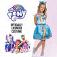 Disguise Rainbow Dash My Little Pony Costume For Girls, Children'S Character Dress Outfit, Classic Kids Size Medium (7-8) Blue & Rainbow