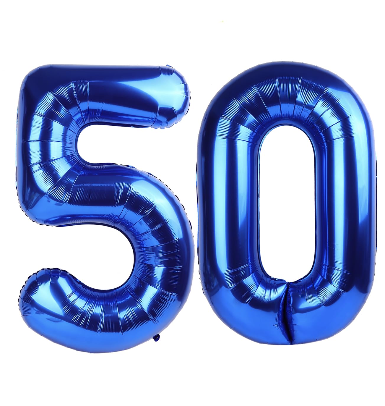 IWERP Navy Blue 50 Number Balloon, 40 Inch Foil Mylar, 50th Birthday Decorations for Women Men