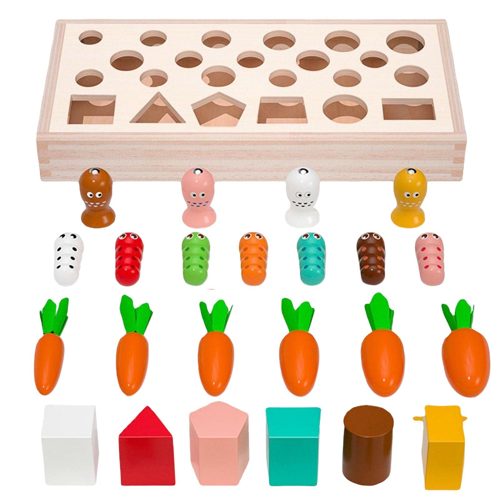 Atorse Montessori Pulling Carrot Toy Hand Eye Coordination Fine Motor Skills Toys