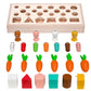Ujeavette Montessori Pulling Carrot Toy Hand Eye Coordination Fine Motor Skills Toys