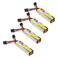 Gaoneng 4Pcs Gnb 530Mah 2S 7.6V 90C Hv Lipo Battery With Xt30 Plug For 60-130Mm Brushless Fpv Drone Emax Tinyhawk Ii Mico Fpv Ra