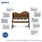 ZIPPY Kids Piano Keyboard - 25 Keys Digital Piano, Touch Sensitive, Adjustable Volume, Walnut Mini Music Toy for Toddlers and Kids