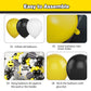 Black White Yellow Balloon Arch Kit,One Happy Dude Balloons Garland Kit With Black White Checkered Star Balloons For One Happy Dude Birthday Boys 1St Birthday Party Decorations
