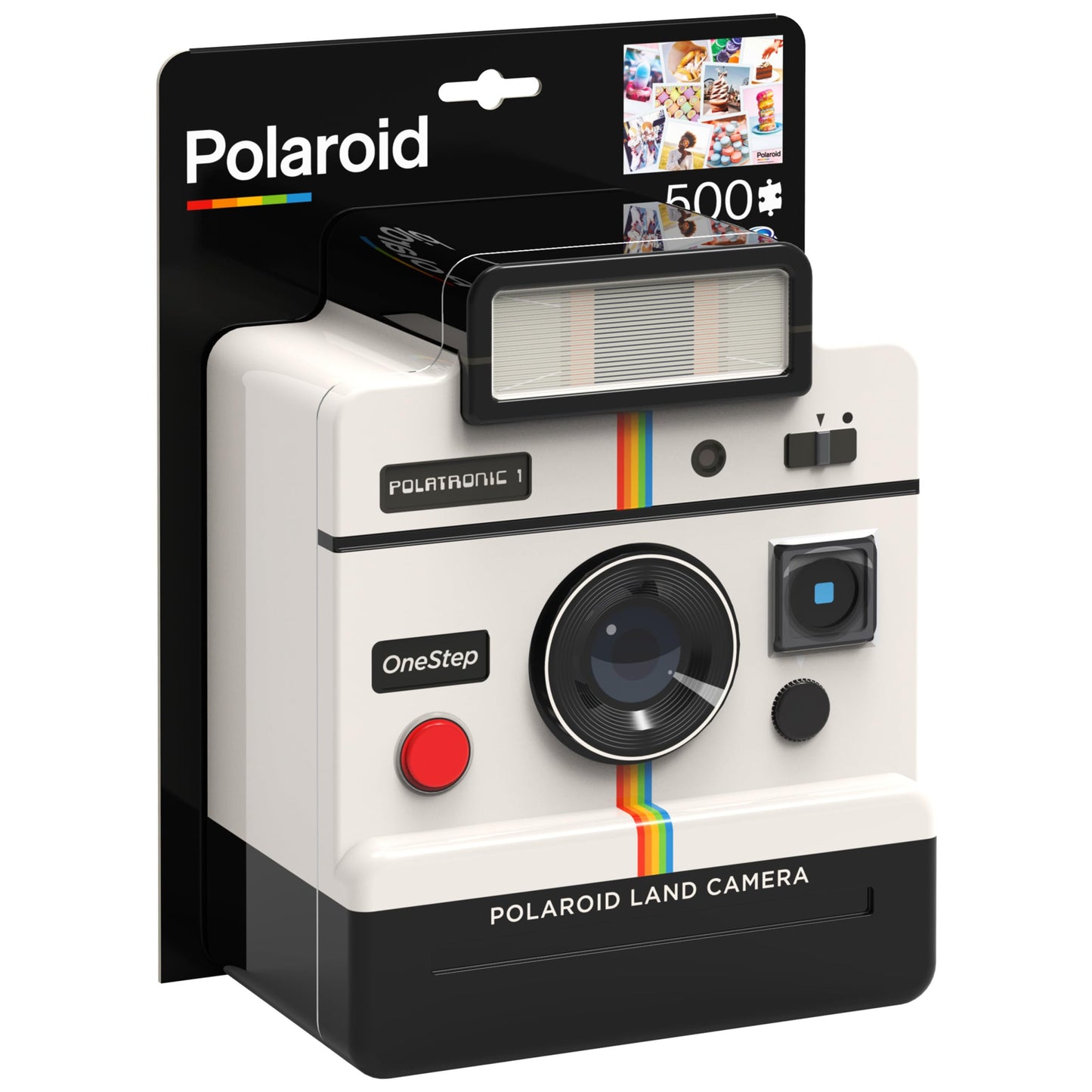 Spin Master Games Polaroid 500-Piece 3D Tin Sweet Treats Jigsaw Puzzle, Vintage Retro Film Camera, Plastic, Model 6063068