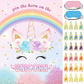 Pin The Tail On The Unicorns Party Game With 24 Pcs Tails For Kids Girls Birthday 21'' X 28'' (Unicorns)