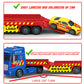 ANJARU 25'' Rescue Tow Truck with Racing Car and Helicopter for Toddlers Lights & Sounds Birthday Gift for 3-6 Years Boys and Gi