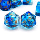 Haxtec 11 Piece Dice Set Extra D6 D20 Compatible with Dungeons and Dragons 5e RPG Games-Blue Cloud