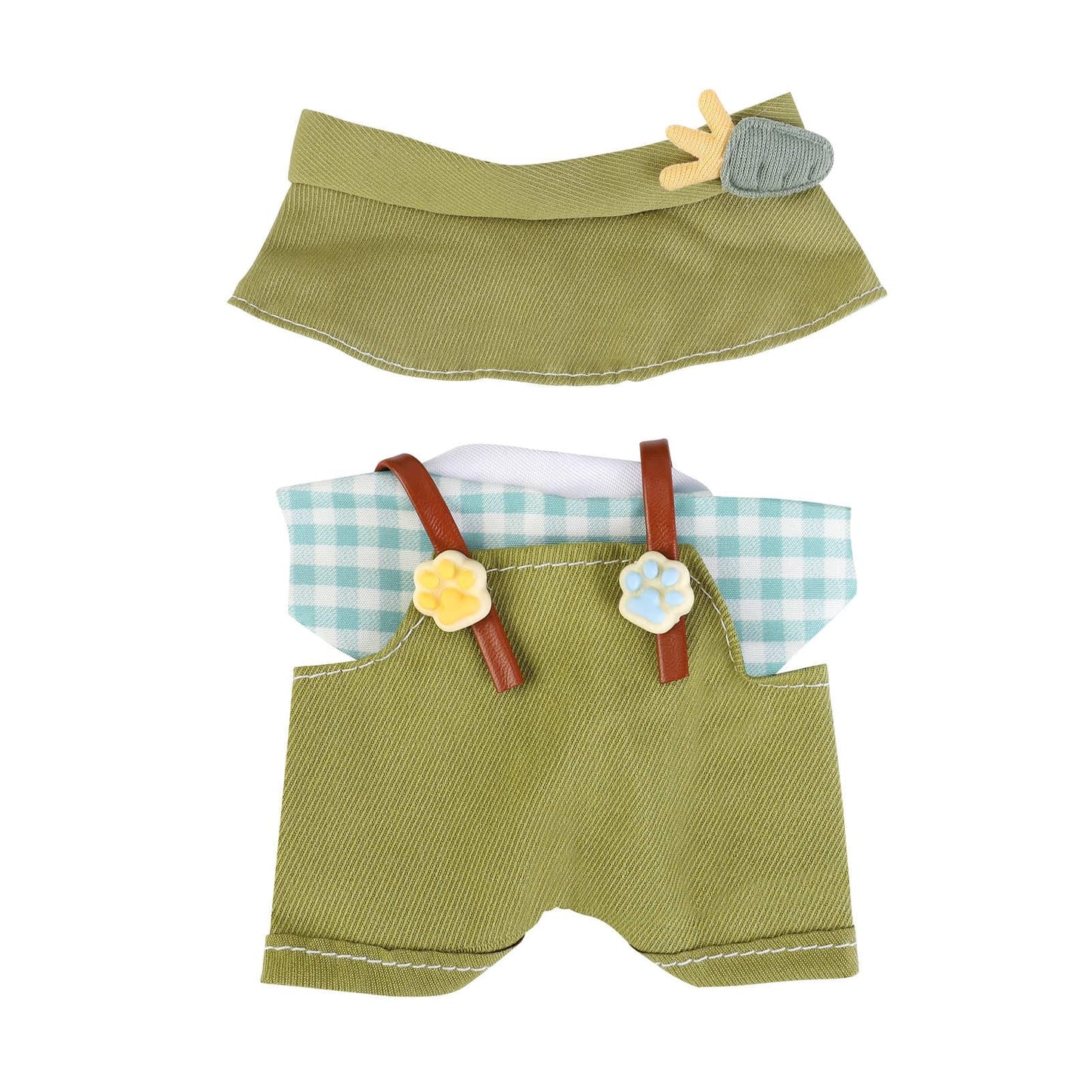 Abincee 17cm Doll Clothes Compatible with Labubu enhanced Doll Outfit Set Fashion Designed Dresses (Green)