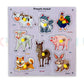 Khilonewale Kids Multicolor Wooden Domestic Animal Puzzles for Kids  8Piece Knob Puzzle Set, Educational Learning Board Toy f