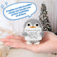Mini Funny Positive Penguin, Cute Potato 2.6 Inch Knitted Penguin Toy With Positive Card Positive Penguin Crochet Doll Cheering Gift For Graduation Family Friend Encouragement Party Decoration(Gray)
