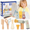 ZJEFUNS Wooden Makeup Toy Set for Kids Beauty Salon Pretend Play Toys for Toddlers Skin Care Learning Toys Cute Pretend Makeup K