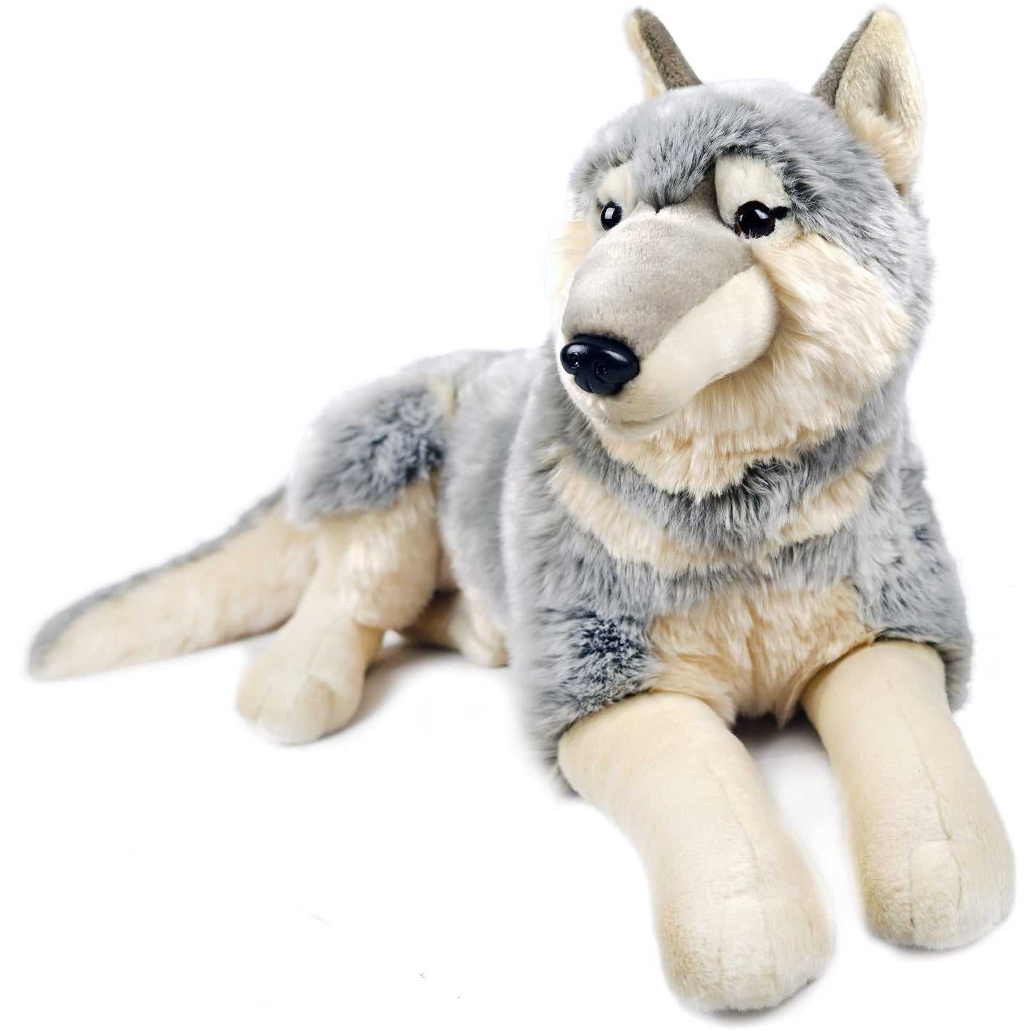 TigerHart Plush Dog - Winry The Wolf, 27 Inch, White, Soft Polyester Stuffed Animal