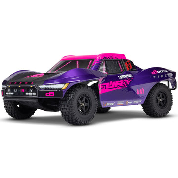 ARRMA RC Truck 1/10 Fury 2wd 223S BLX Brushless Short Course Truck RTR (Battery and Charger Not Included) with DSC, Purple, ARA3