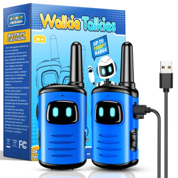 Rechargeable Walkies Talkies For Kids Toys: 2 Pack Walkie Talkies For Kids Easter Birthday Gifts For 3 4 5 6 7 8 Year Old Boys T