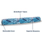 Aqua Oversized Inflatable Pool Noodle – Single – Soft Mesh Jumbo Noodle Pool Float – Blue/White Fern