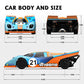 AMORIL 1/10 Carbon Fiber On-Road Drift Car Roller,Electric Touring Rally Car Chassis Frame Body with Alloy Wheel,Split Steel Dri