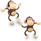 4E'S Novelty Inflatable Monkeys (2 Pack) 27 Inch Large Monkeys Inflatables For Jungle Decor, Safari Jungle Birthday Decorations, Kids Animal Party Supplies, Baby Shower Favors
