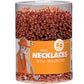 Orange Oval Bead Necklaces (30'') - Pack Of 50 - Gorgeous & Attention-Grabbing, Perfect for Parties, Fun Events & Stylish Fashio