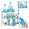 Leyi Girls Castle Building Blocks Toys For Girls 377 Pieces Ice Princess Castle Construction Toys Set Snow Castle Building Brick