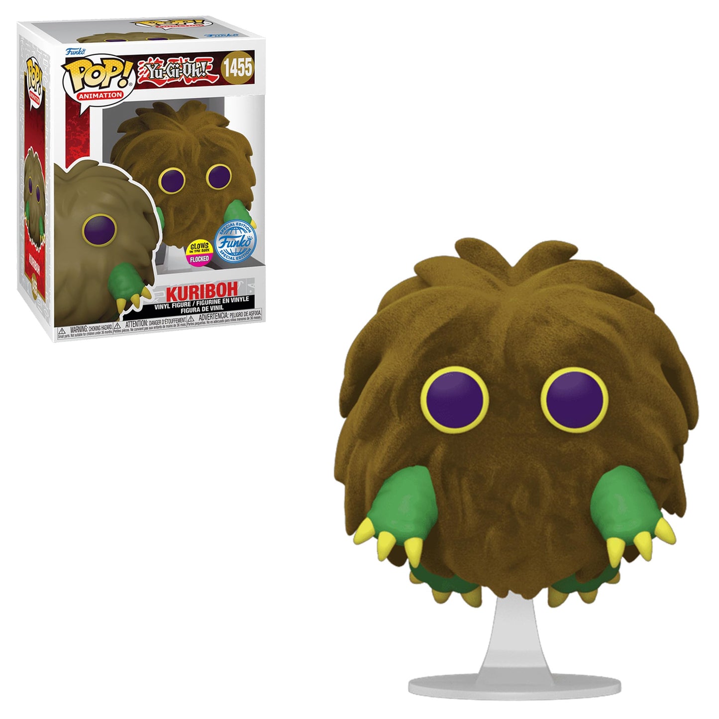 Funko Pop! Animation: Yu-Gi-Oh! - Kuriboh (Flocked & Glow In The Dark) Special Edition Exclusive #1455