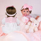 Aori Reborn Baby Dolls Clothes - Pink Outfit Clothing Set For 20-22 Inch Lifelike Newborn Girl Dolls