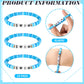 Tondiamo Swim Team Bracelets - 24 Pcs Blue Stretch Clay Polymer Beads, 7.5 inches, Perfect for Teen Gifts & Swimming Parties