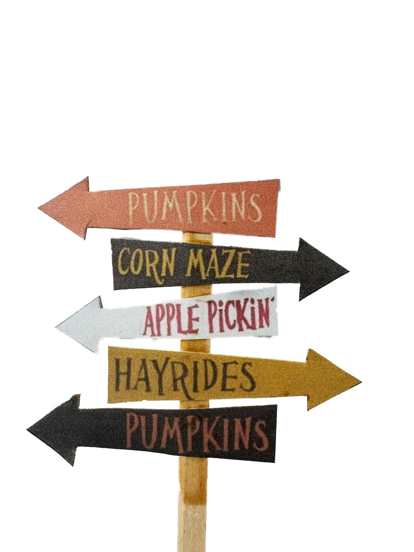 Melody Jane Dolls Houses Dollhouse Halloween Autumn Fall Directional Patch Sign Outdoor Decoration 1:12