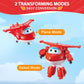 Super Wings Transformer Toys - 5" Jett Airplane Rescue Bots - Red Plastic Action Figures for Kids Age 3-7 - Model 710210