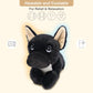 SuzziPals Black Dog Plush Toy - Heatable & Coolable Microwavable Heating Pad for Soothing Relaxation, Model PALS-64