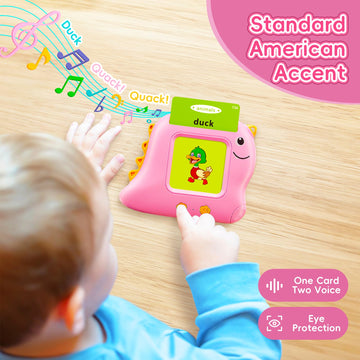 Timingsxd Talking Flash Cards For Toddlers, 540 Sight Words Flash Cards Speech Therapy Toys - Learning Educational Gifts For Age 1 2 3 4 5 6 Years Old Boys And Girls(540 Sight Words_Pink)