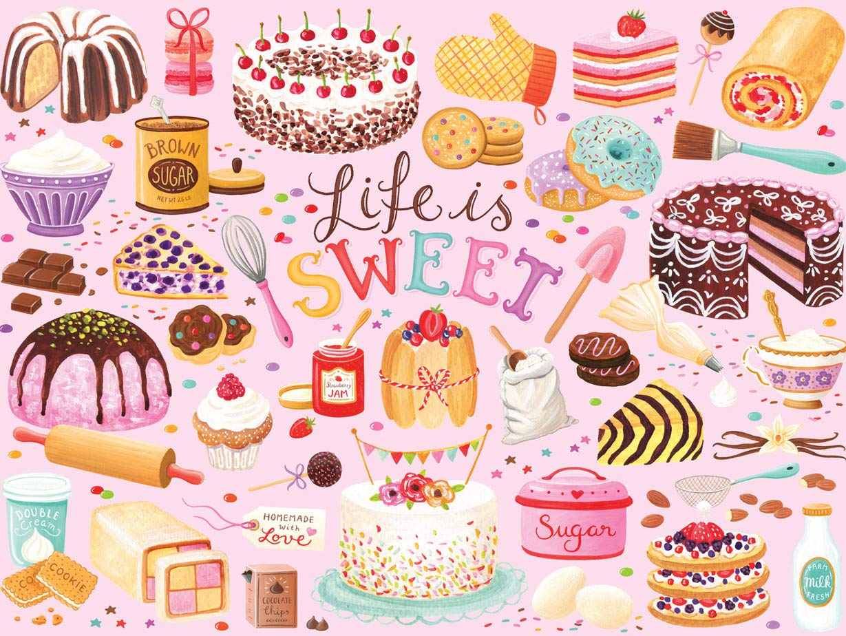 Buffalo Games - Janna Krupinski - Life Is Sweet - 1500 Piece Jigsaw Puzzle For Adults -Challenging Puzzle Perfect For Game Nights - Finished Size Is 38.50 X 26.50