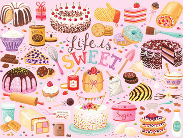 Buffalo Games - Janna Krupinski - Life Is Sweet - 1500 Piece Jigsaw Puzzle For Adults -Challenging Puzzle Perfect For Game Nights - Finished Size Is 38.50 X 26.50