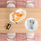 Simarro Miniature Dollhouse Breakfast Accessories, 46 Pcs 1:12 Scale Mini Toast Machine Bread Milk Eggs Cups Fruits Plates Fork