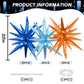 6PCS Star Balloons, 22Inch Blue and Orange Star Balloon Explosion Foil Balloons Cone Spike Balloon for Birthday Graduation Weddi