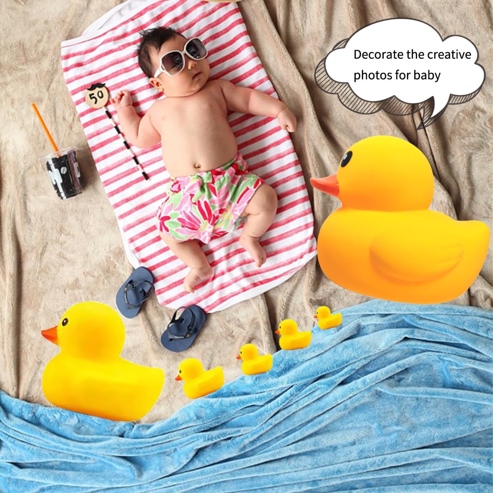 Giant Rubber Yellow Duck,Kalafona 13 Inch Large Giant Jumbo Duck Bath Toy No 'Bebe' Noise No Hole Bathtub Toys For Baby Shower B